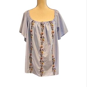 🚨NWT Lane Bryant Floral Embroidered Top